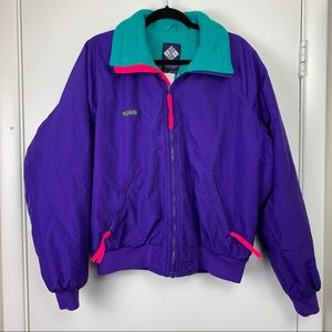 Vintage 80s 90s Columbia Fleece Jacket Purple